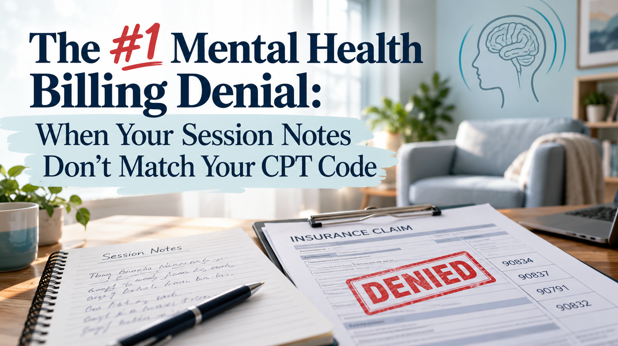 The #1 Mental Health Billing Denial: When Your Session Notes Don't Match Your CPT Code